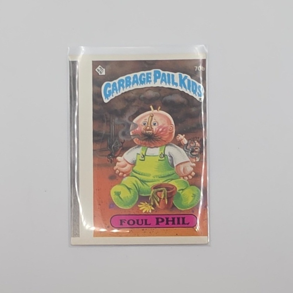 Error Card Miscut Topps Garbage Pail Kids OS2 Foul Phil 70b Multi 1985 Series 2